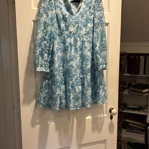 Tuckernuck Blue and White Floral Palmerston Dress